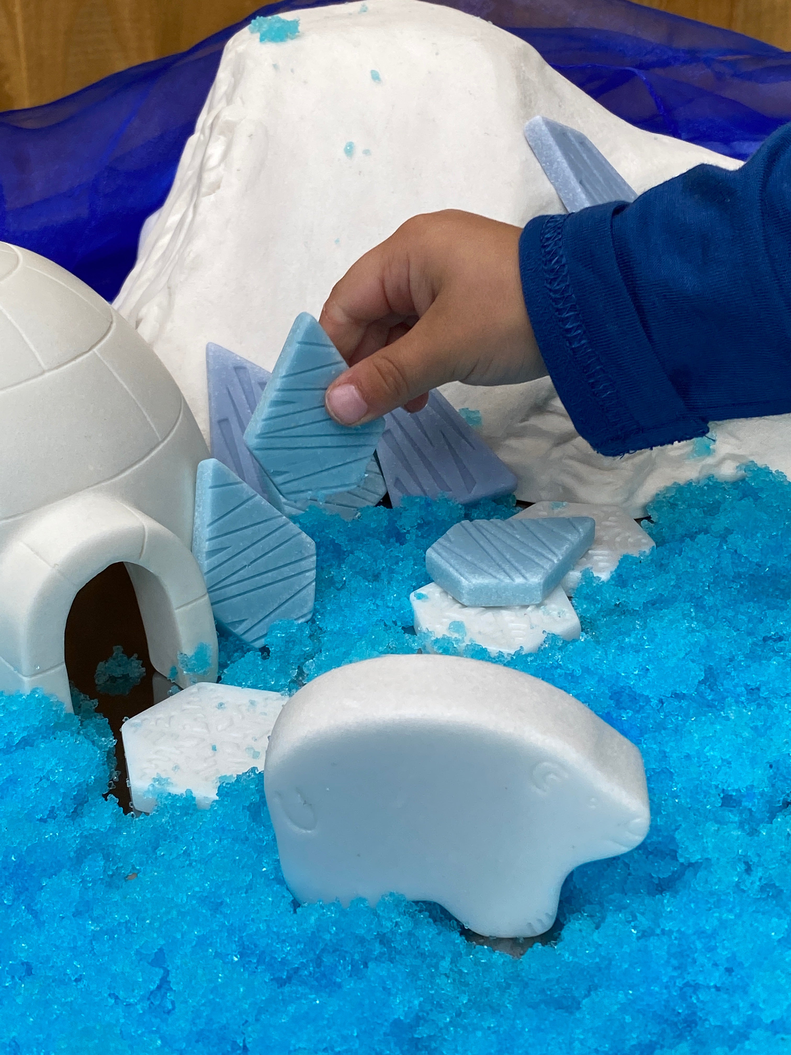 Lekesteiner med ismotiv til sanselek 🧊🧊