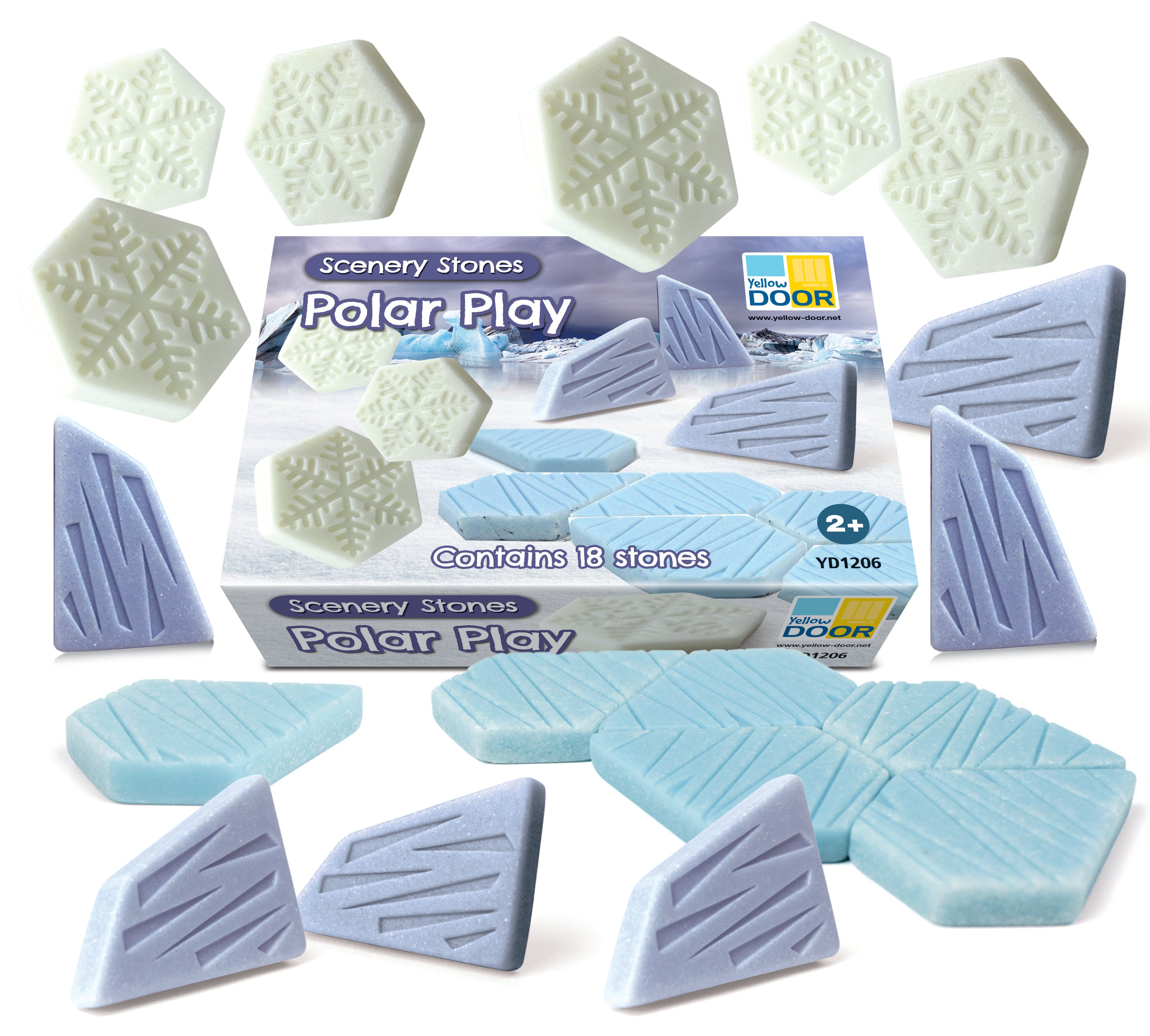 Lekesteiner med ismotiv til sanselek 🧊🧊