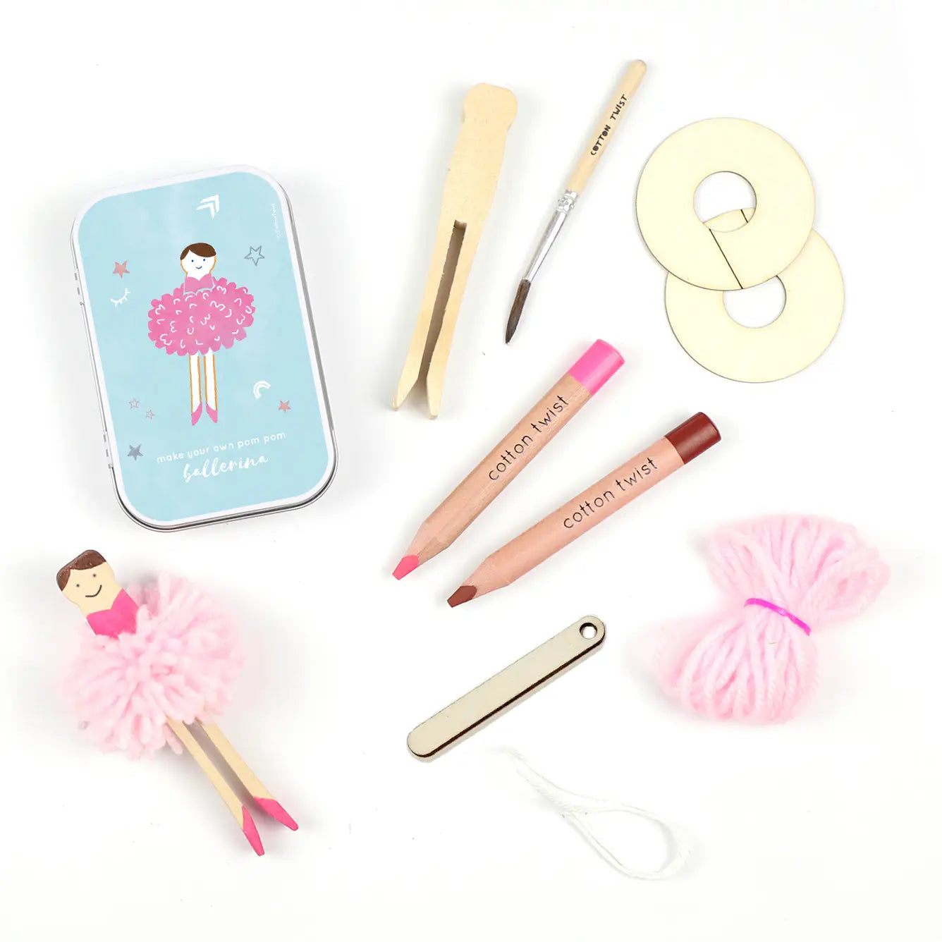 Lag din egen pompom ballerina - gavesett