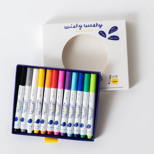 Wishy Washy MINI tusjer til krittbok/tavle (12 farger)