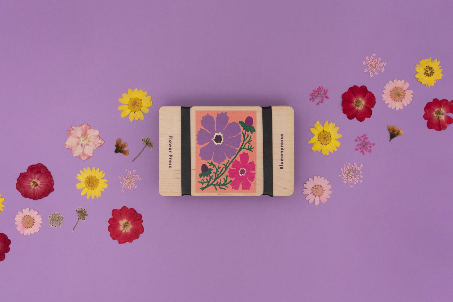 Pocket blomsterpresse - rosa