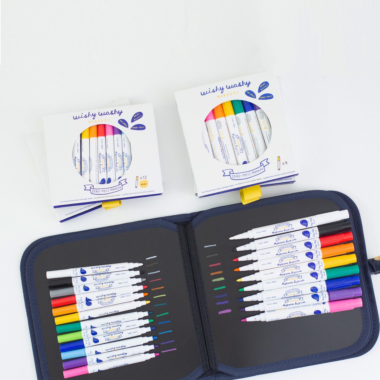 Wishy Washy MINI tusjer til krittbok/tavle (12 farger)