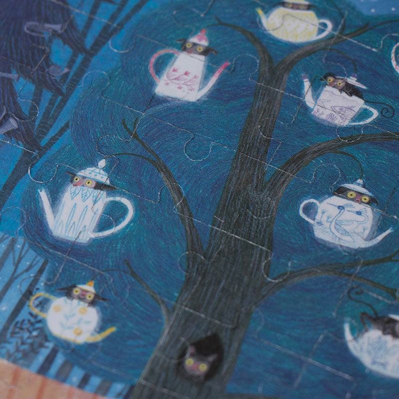 Dag og natt i skogen - Tosidig Pocket Puslespill 6+