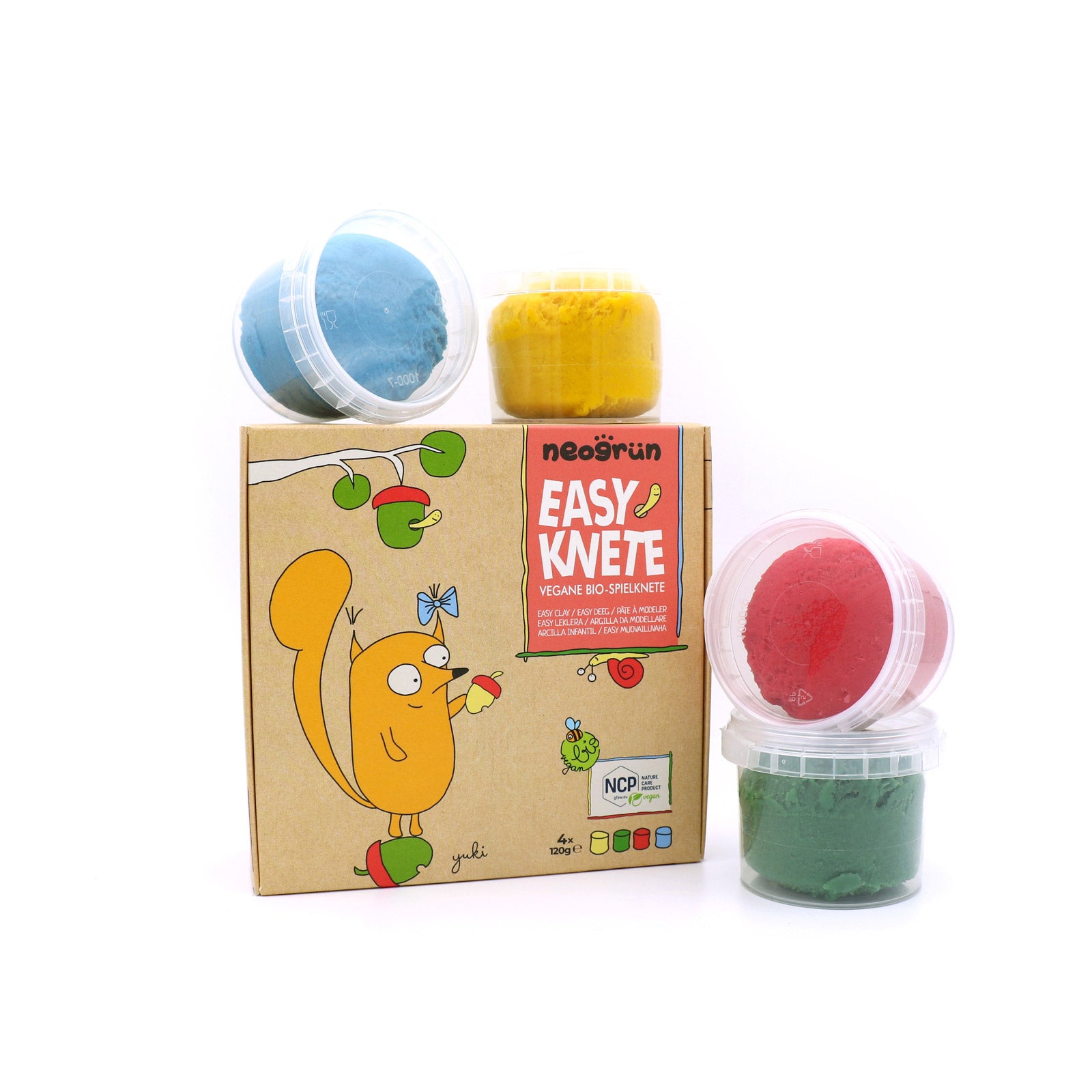Plastelina med naturlige og økologiske ingredienser
 - «Yuki» 4 farger