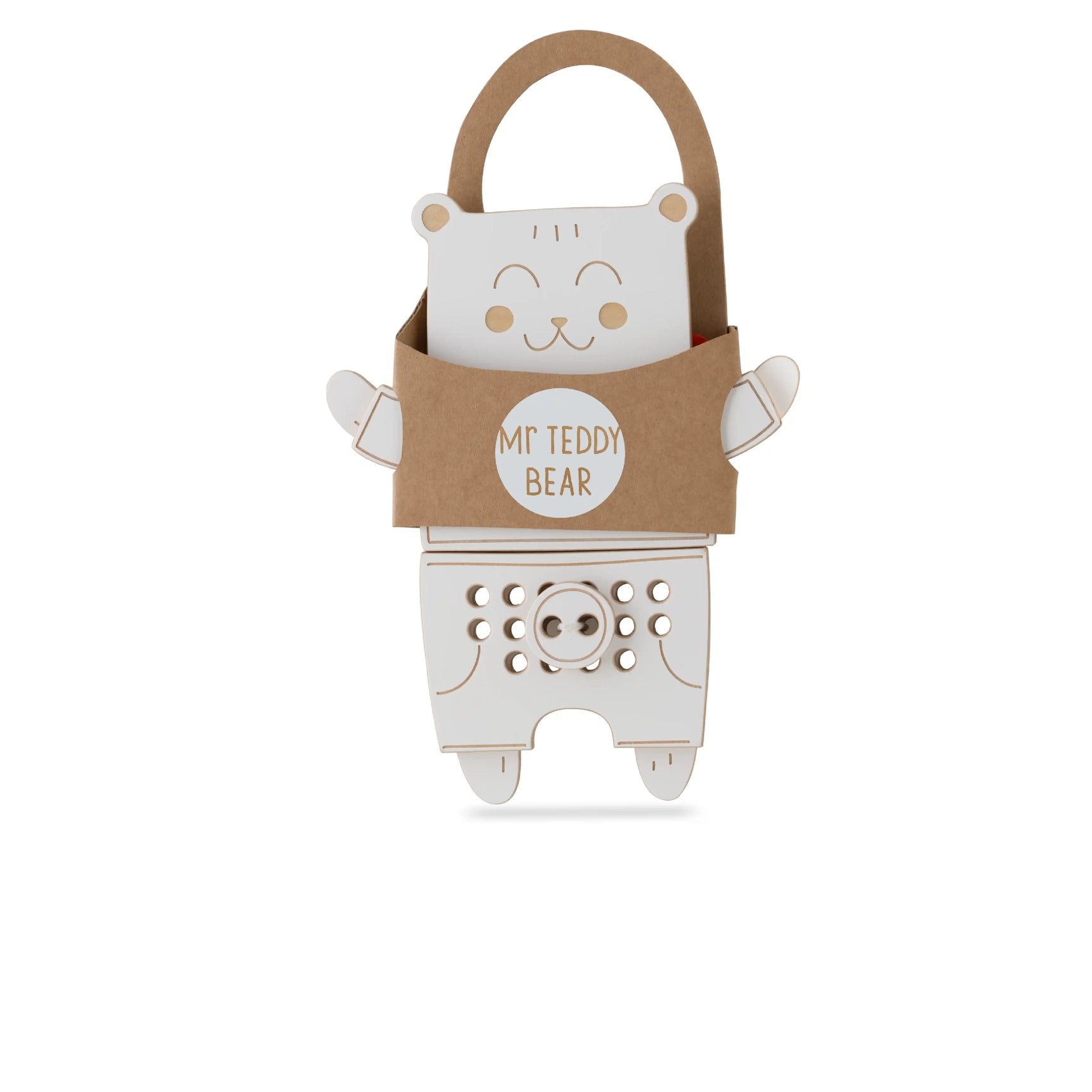 Montessori snøreleke -  Herr Teddybjørn med klær