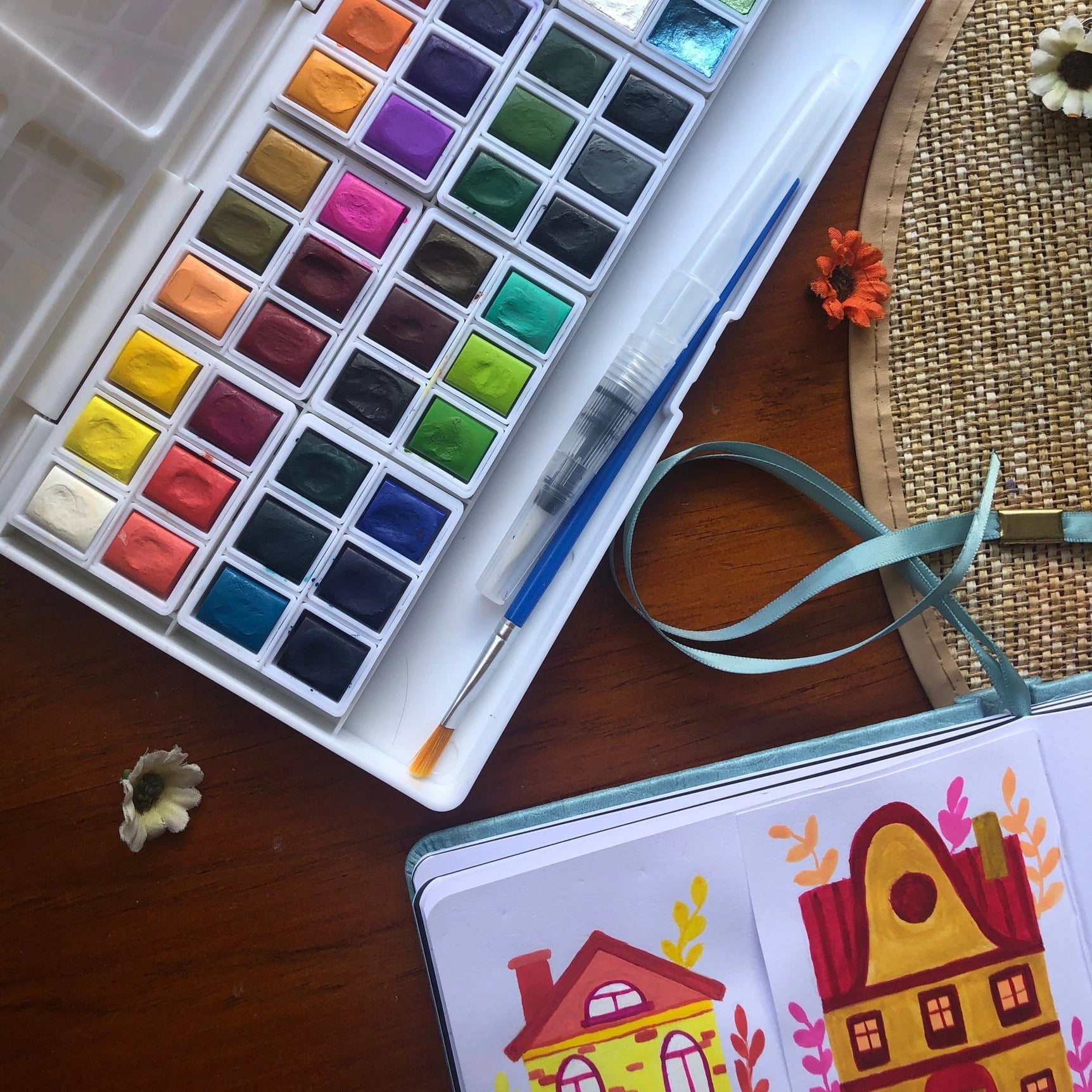 Life of Color akvarellmalingssett 48 farger