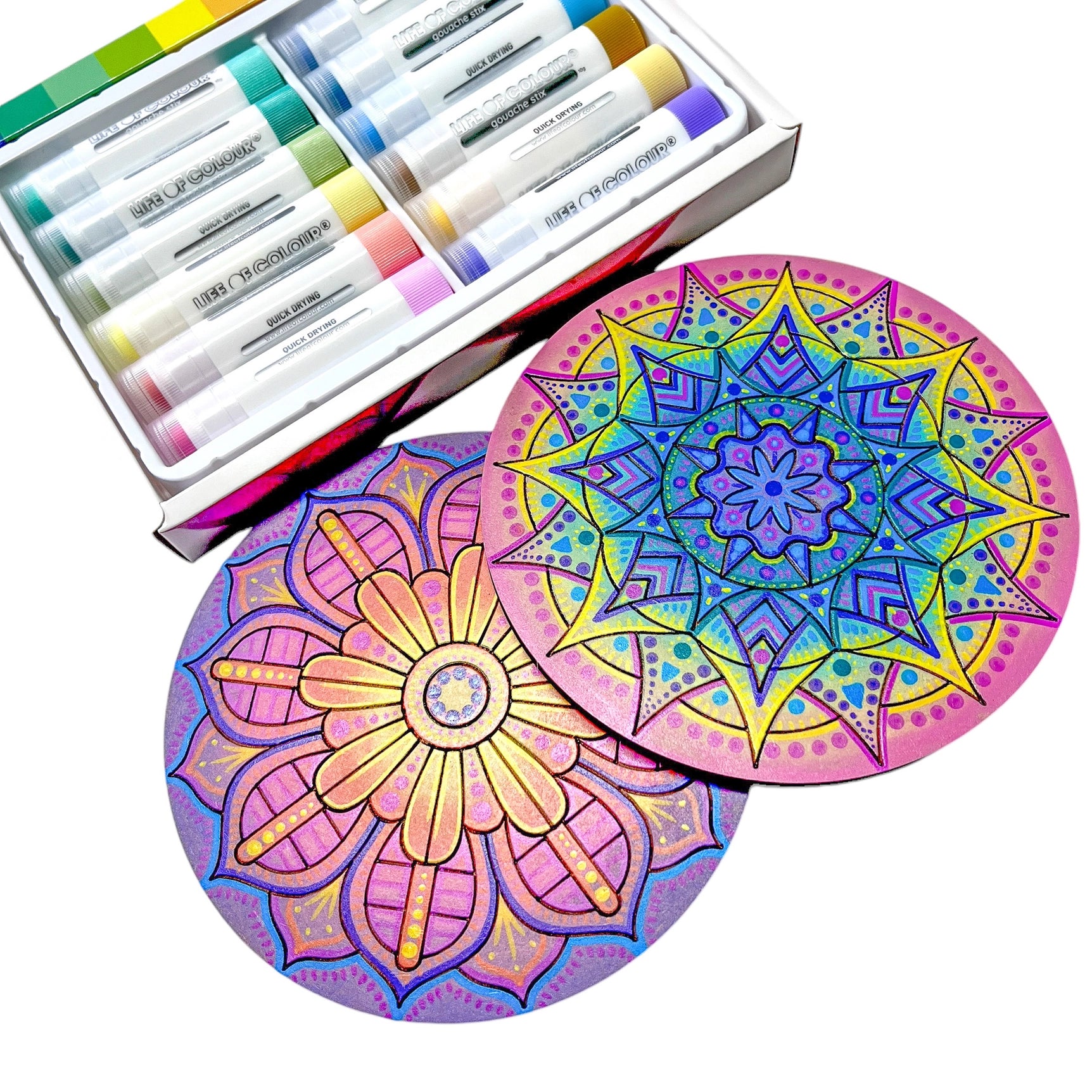 Maletusjer - sett med 12 pastellfarger