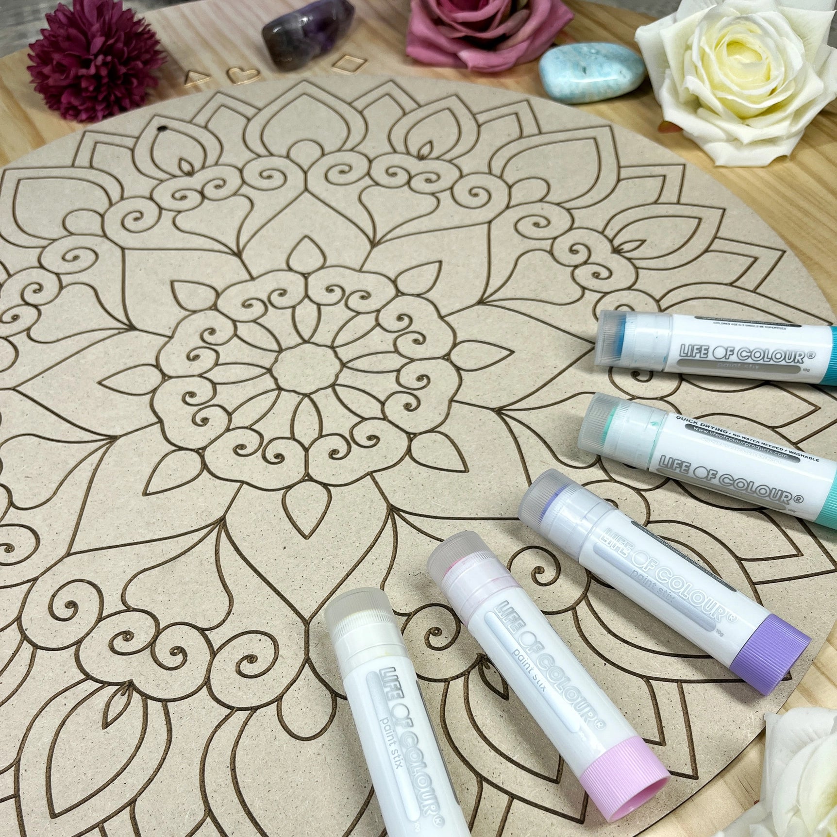 Maletusjer - sett med 12 pastellfarger