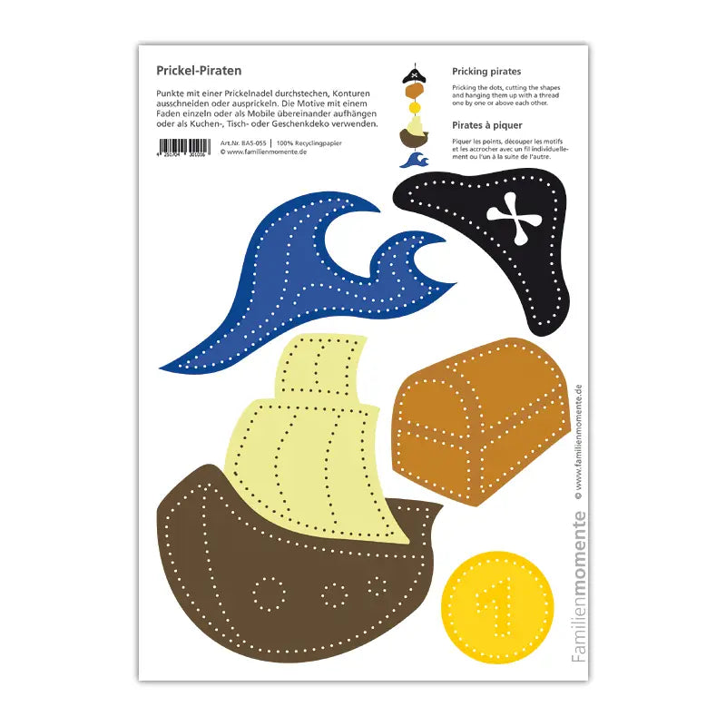 Enkeltvis mønsterark til prikksett