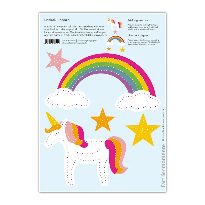 Enkeltvis mønsterark til prikksett