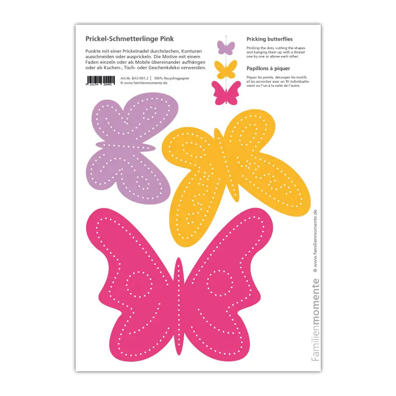 Enkeltvis mønsterark til prikksett