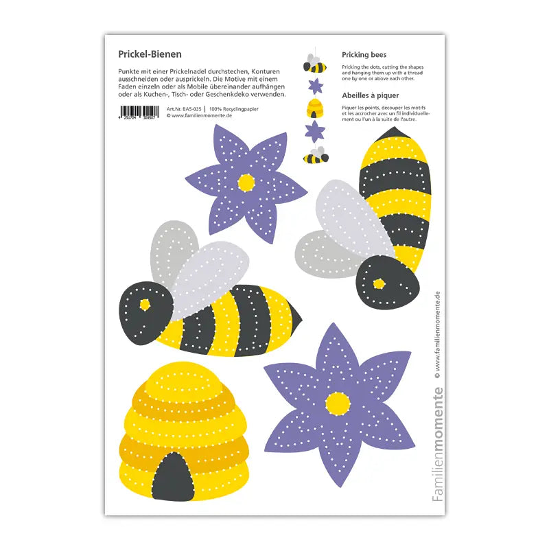 Enkeltvis mønsterark til prikksett