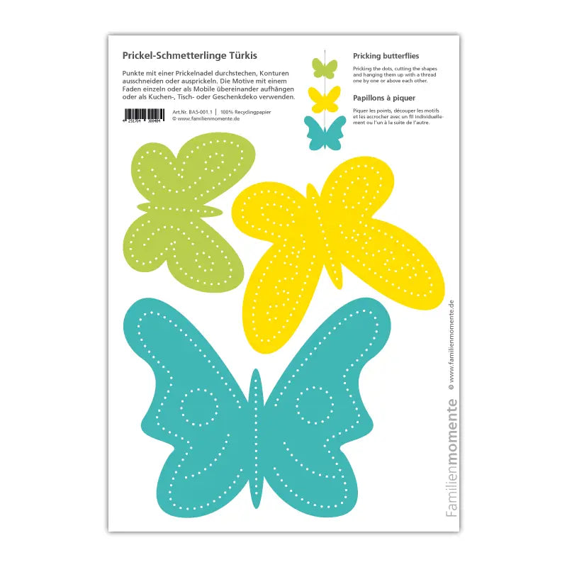 Enkeltvis mønsterark til prikksett