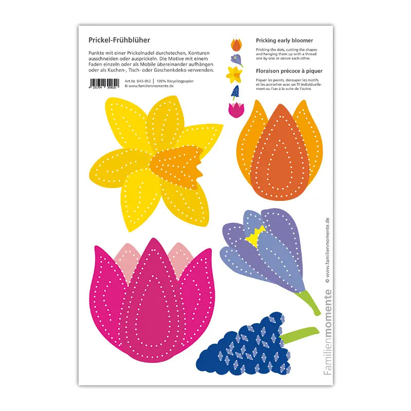 Enkeltvis mønsterark til prikksett