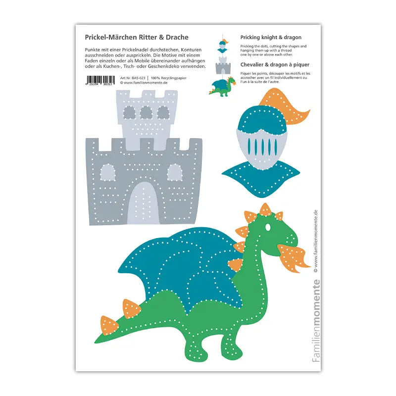 Enkeltvis mønsterark til prikksett