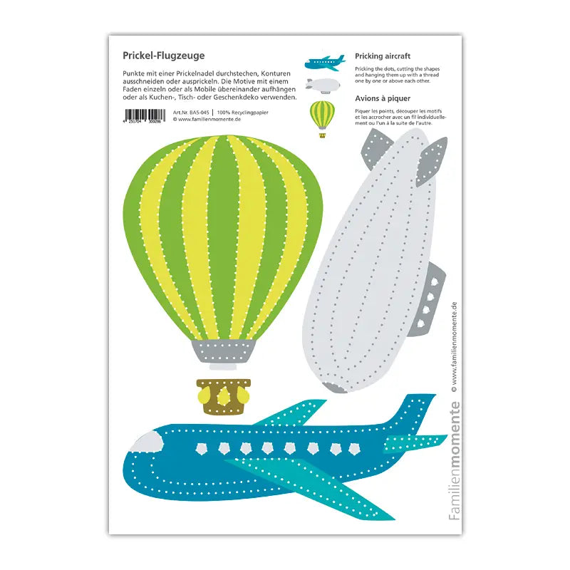 Enkeltvis mønsterark til prikksett