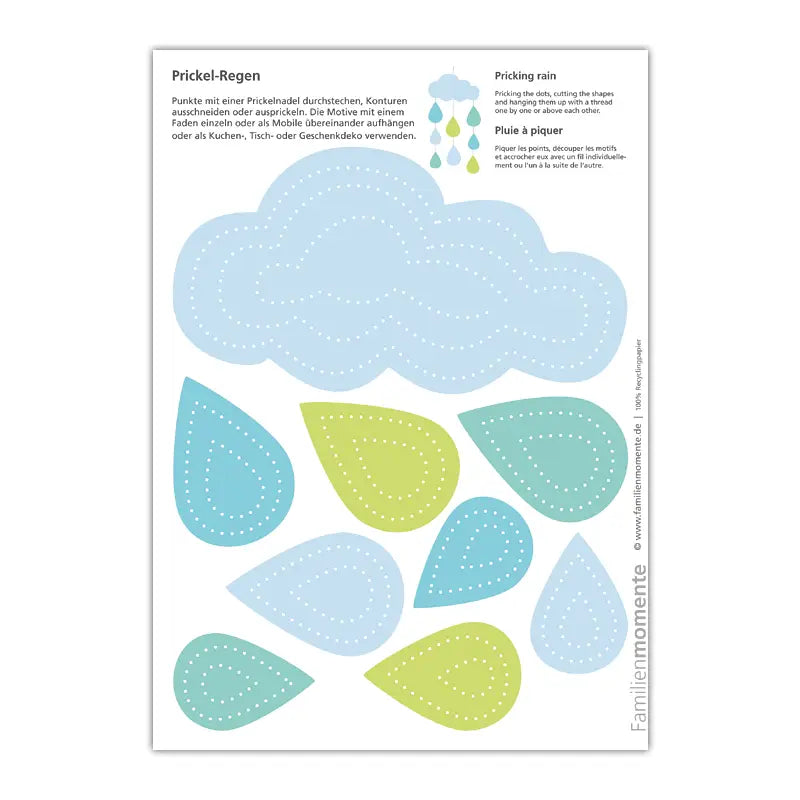 Enkeltvis mønsterark til prikksett