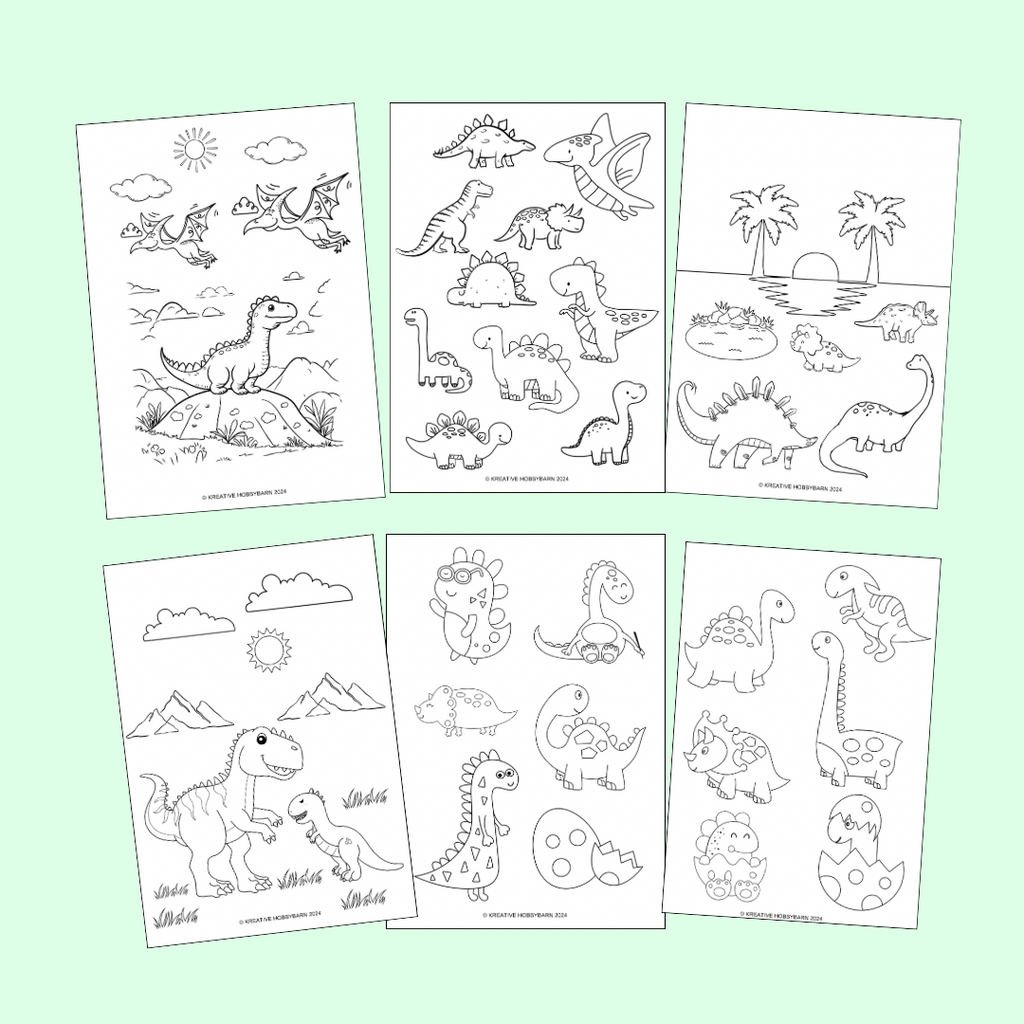 Fargeleggingshefte Dinosaurer (digitalt)
