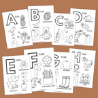 Fargeleggingshefte A for Alfabetet (digitalt)