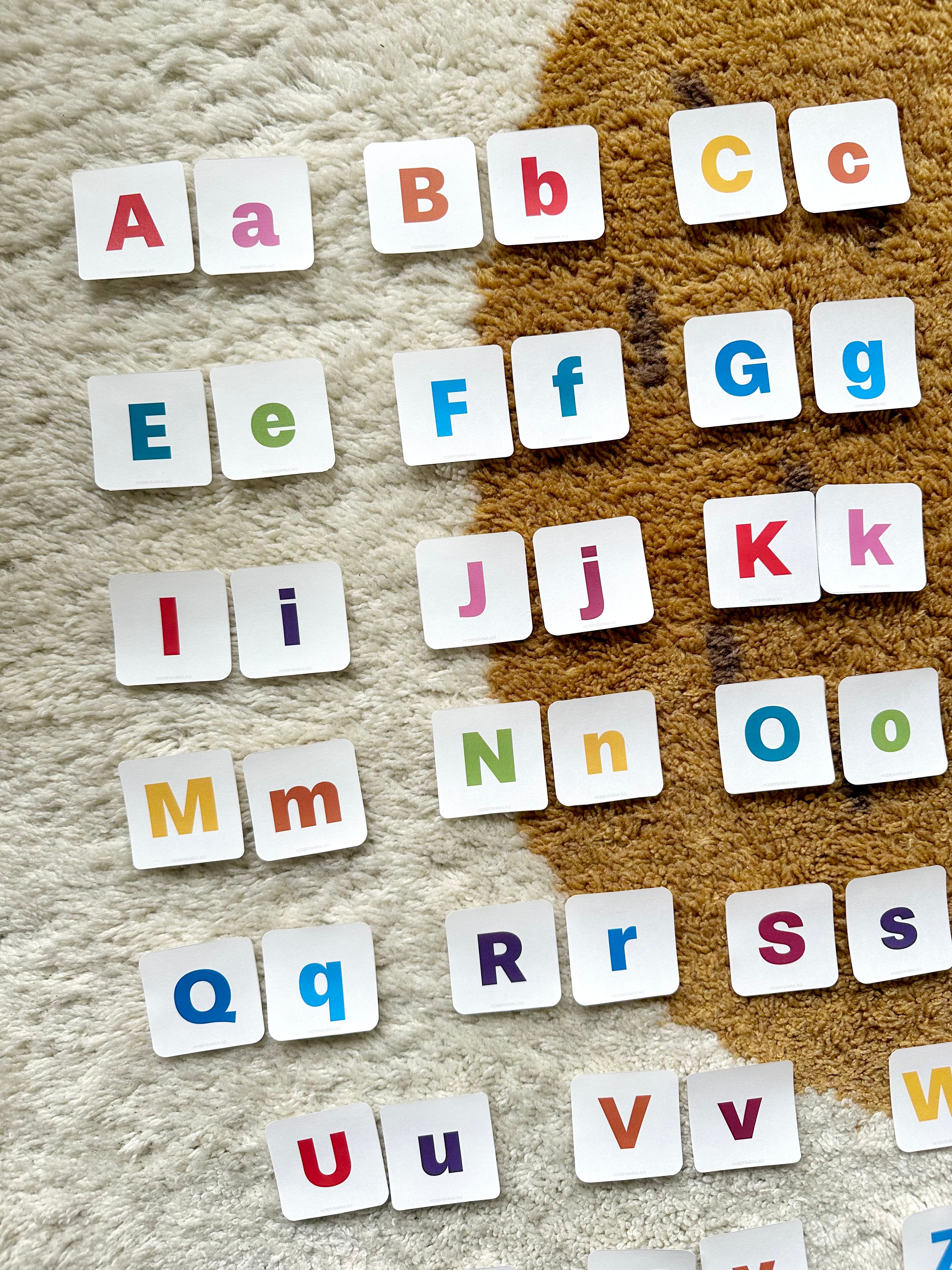 Alfabetkort A-Å, a-å (digitalt)