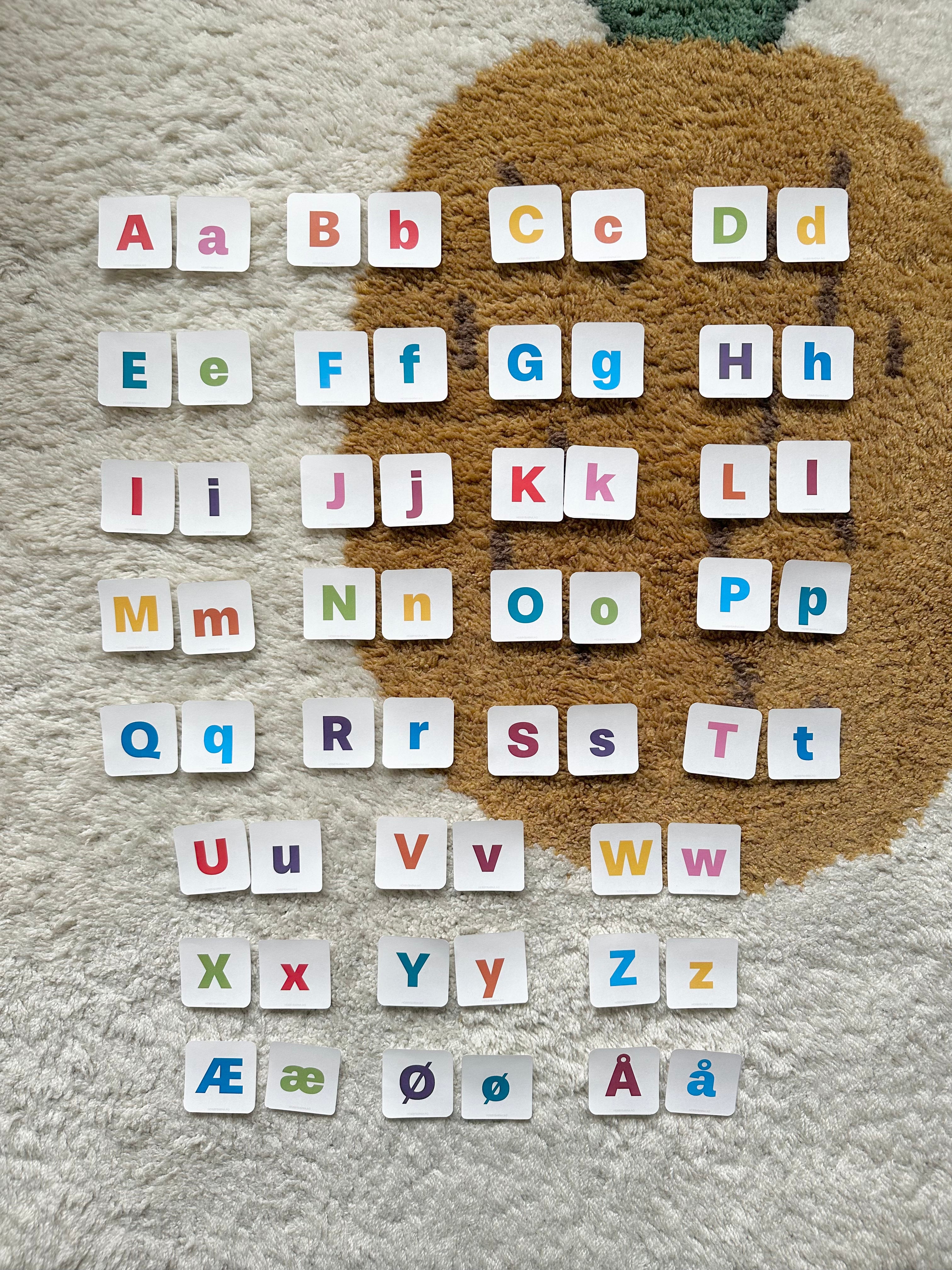 Alfabetkort A-Å, a-å (digitalt)