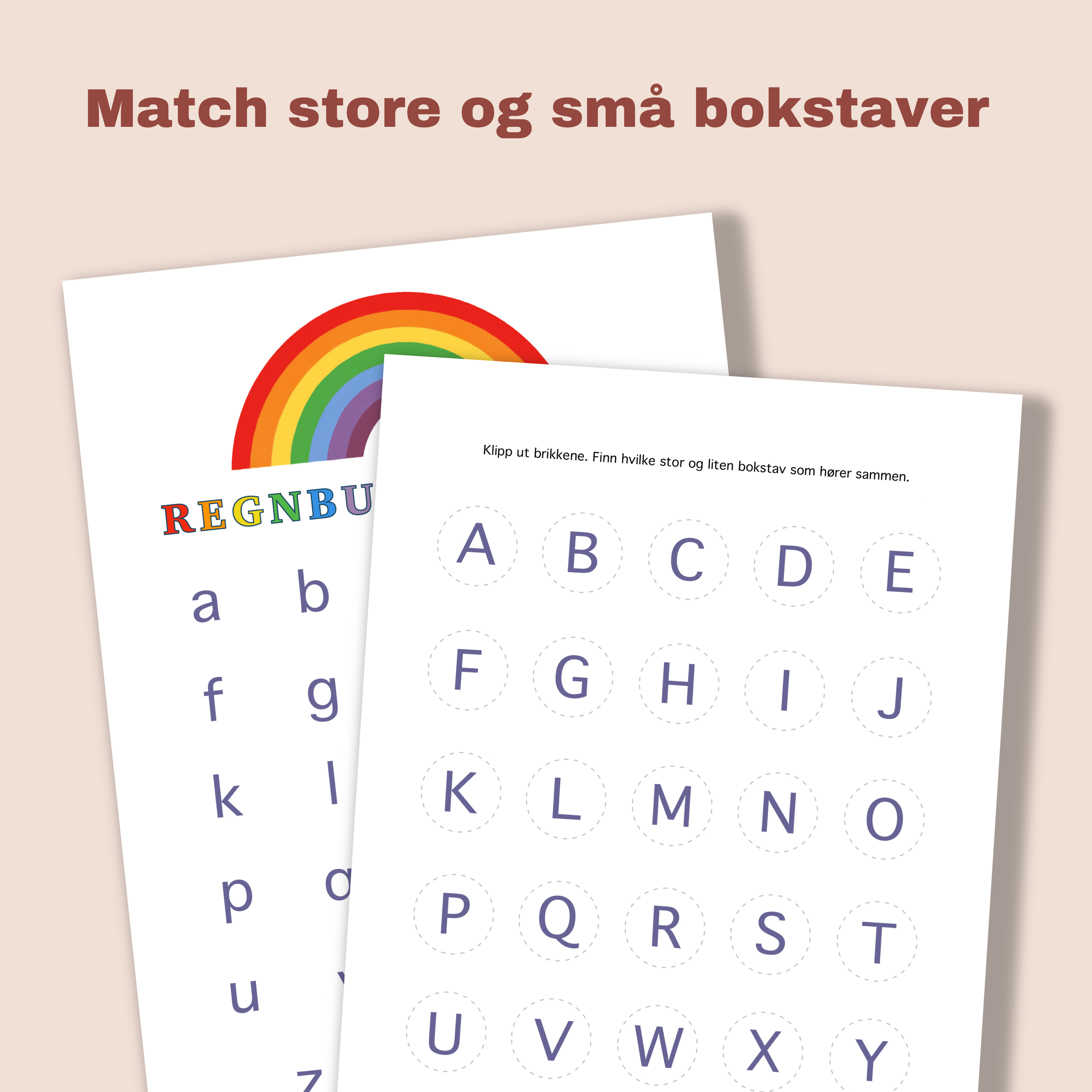 Regnbue bokstavaktivitet (digitalt)