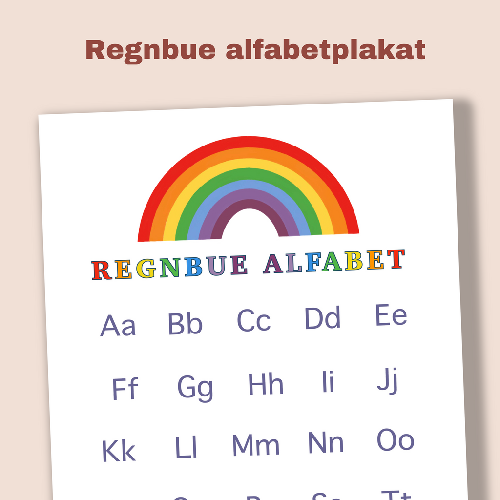 Regnbue bokstavaktivitet (digitalt)