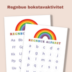 Regnbue bokstavaktivitet (digitalt)