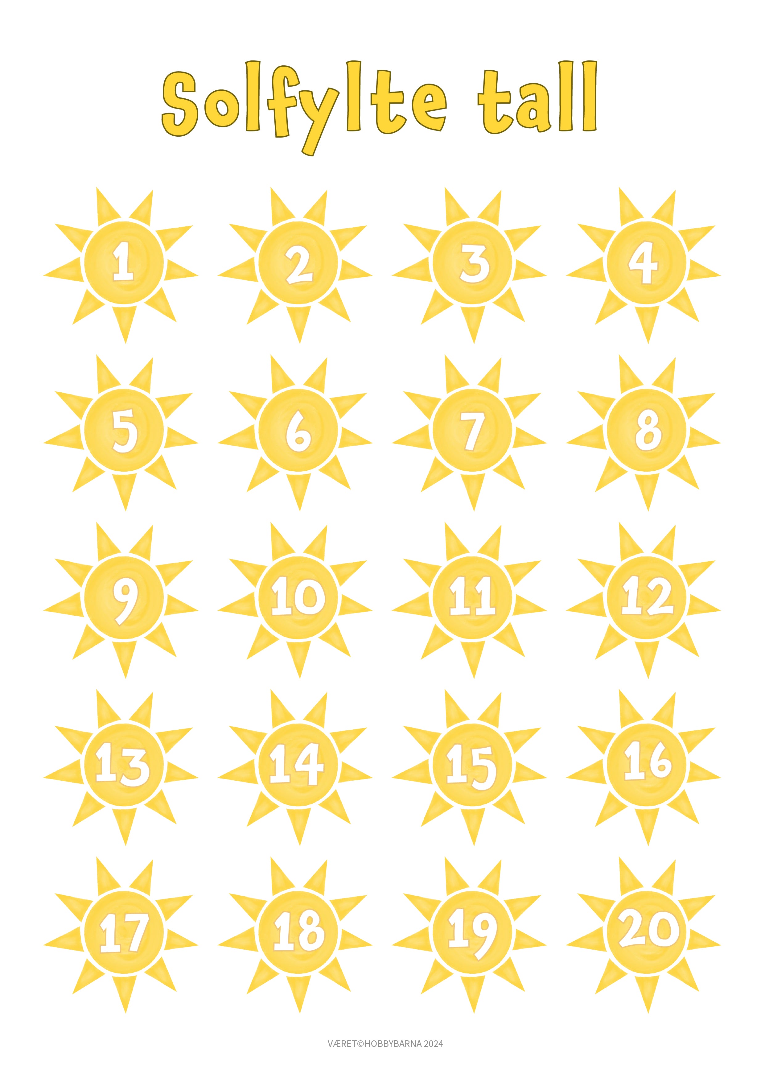 GRATIS Solfylte tall plakat - A4 (digitalt)