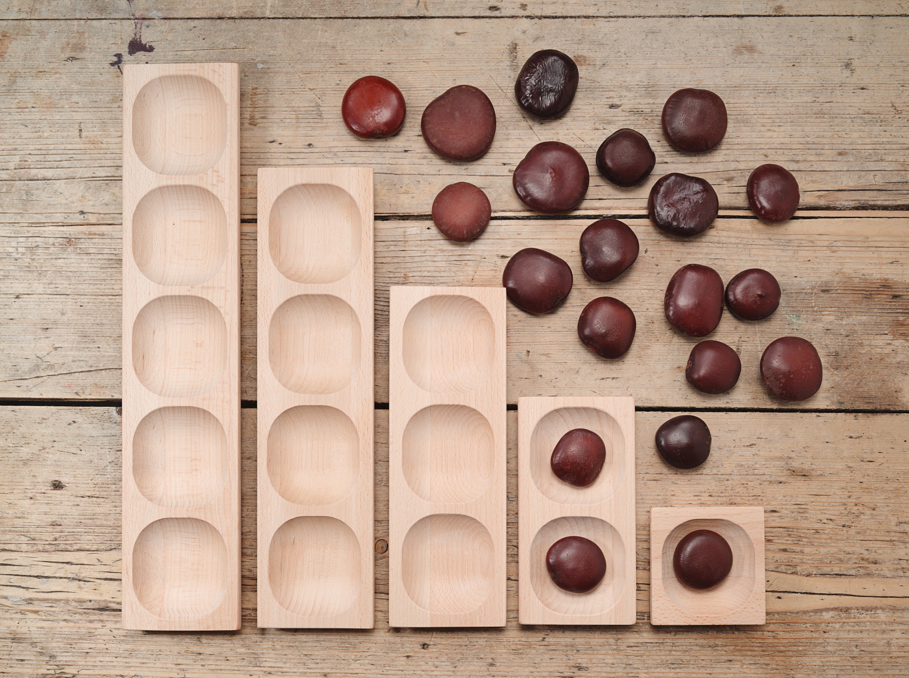 Forhåndsbestilling: Telle sorteringsbrett 1 - 5 i tre