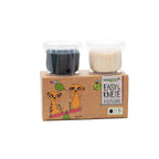 Plastelina med naturlige og økologiske ingredienser
 - duo svart/hvit