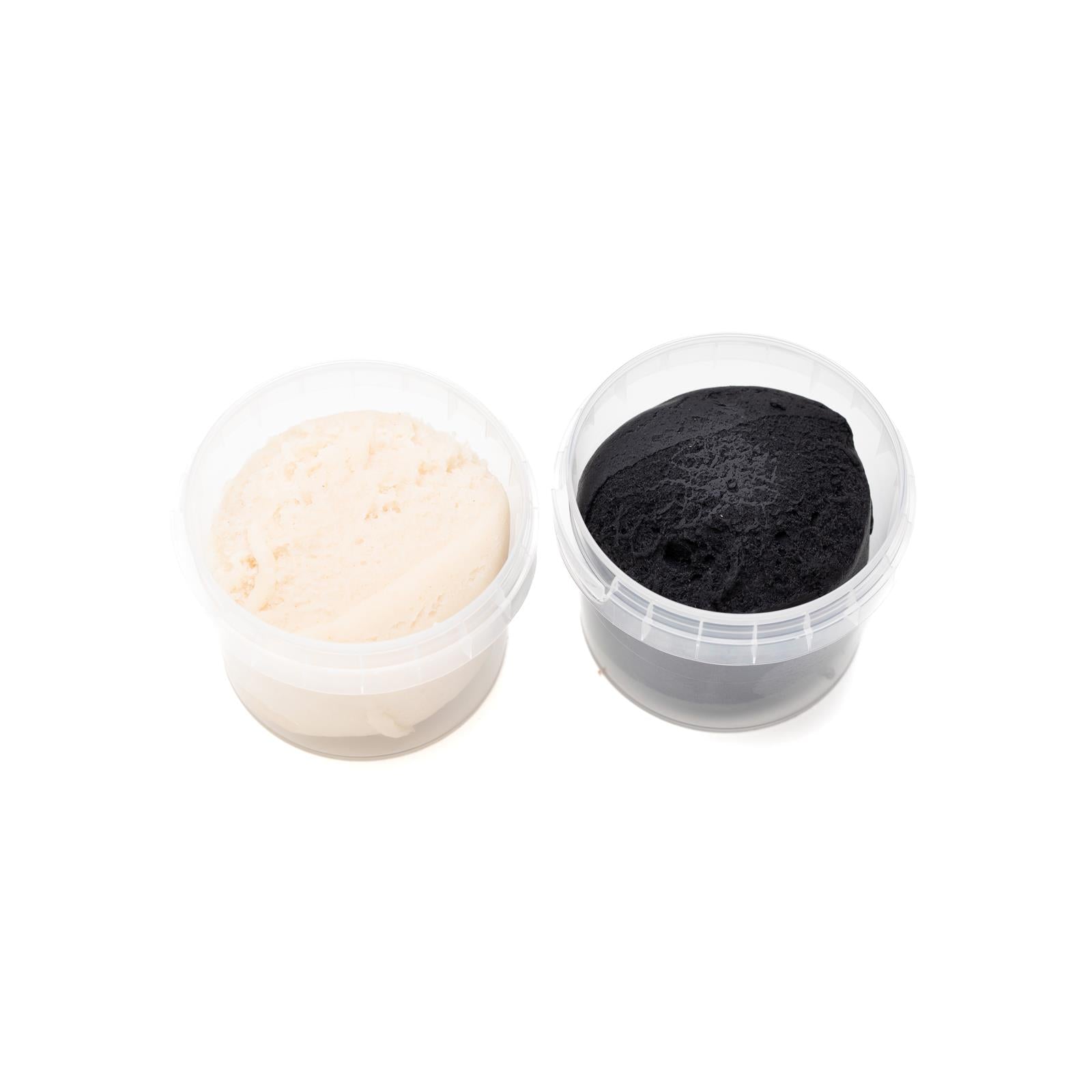 Plastelina med naturlige og økologiske ingredienser
 - duo svart/hvit