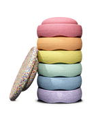 Forhåndsbestilling: Stapelstein® Regnbuesett 6pk + balansebrett - velg farge