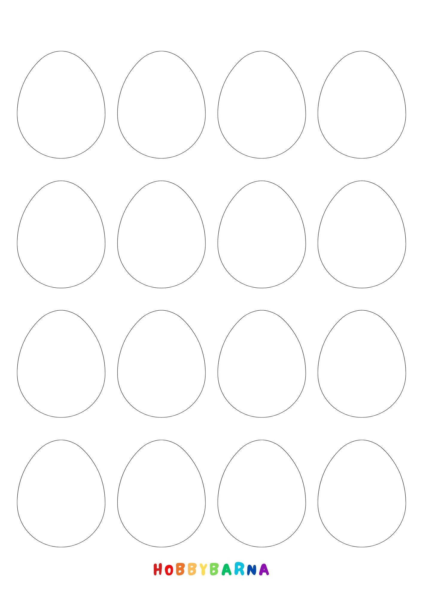 Gratis ark til fargelegging - egg