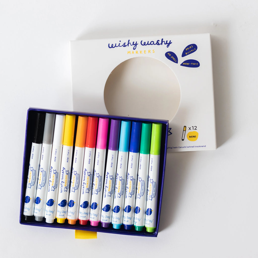 Wishy Washy MINI tusjer til krittbok/tavle (12 farger)