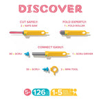Makedo pappkonstruksjonssett DISCOVER 126 deler