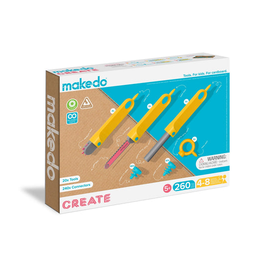 Makedo pappkonstruksjonssett CREATE 260 deler
