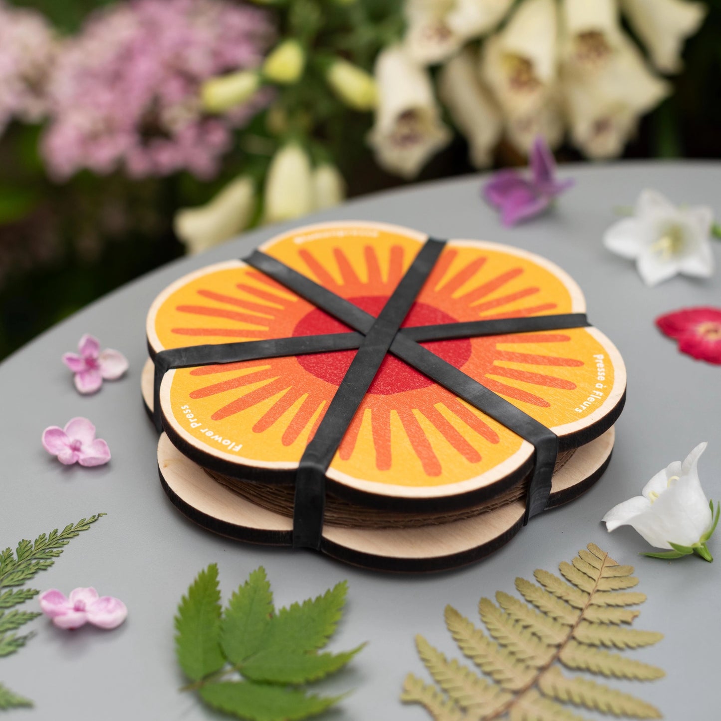Blomsterformet presse - gul
