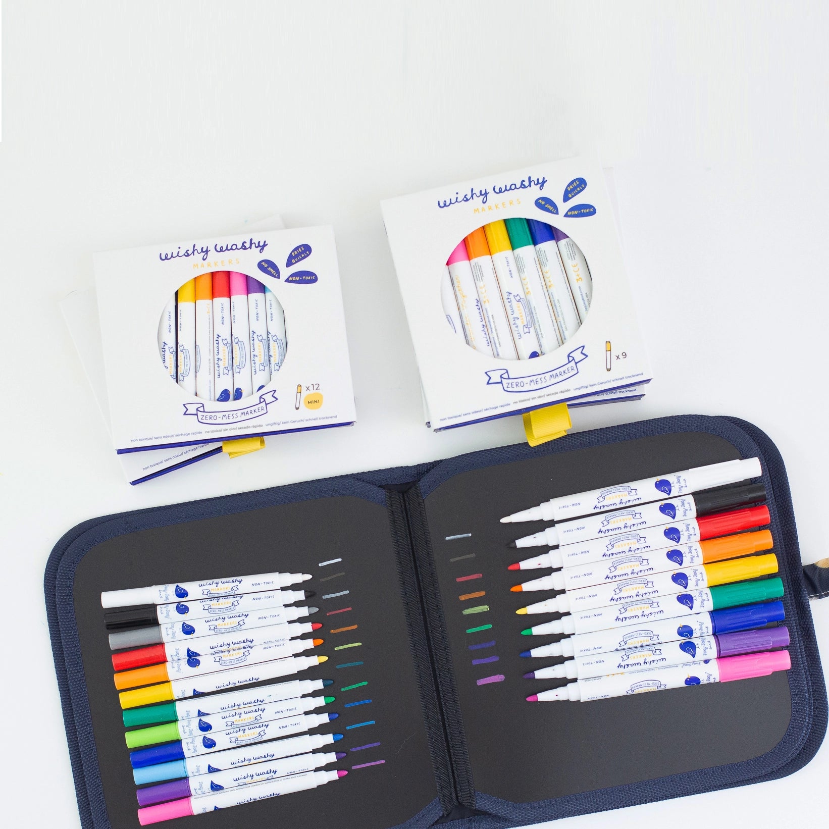 Wishy Washy MINI tusjer til krittbok/tavle (12 farger)