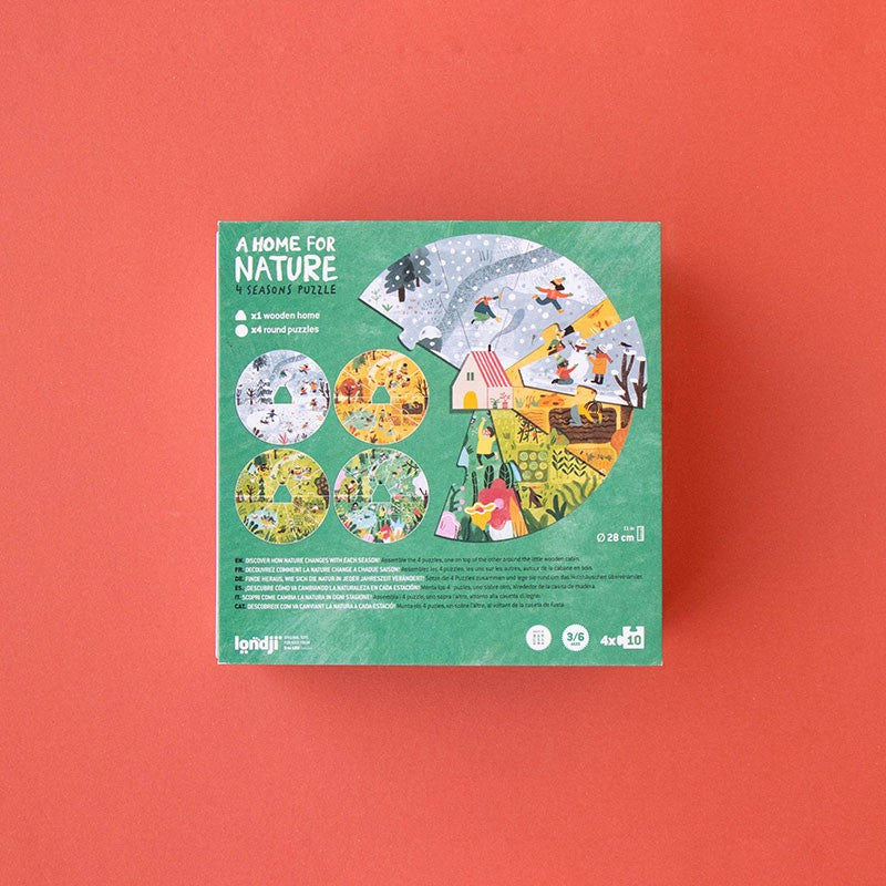 Fire årstider puslespill - 4 x 10 brikker