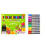 Vannbaserte giftfrie akryltusjer - blomster