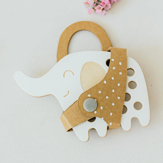 Montessori snøreleke - lille elefant