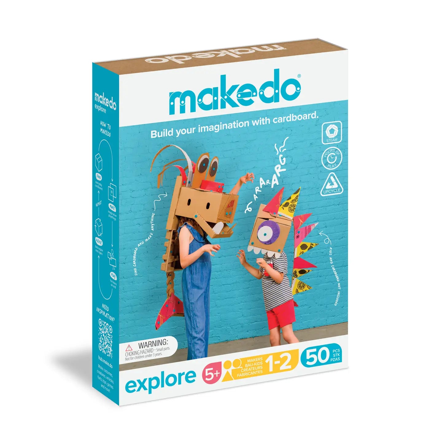Makedo pappkonstruksjonssett EXPLORE 50 deler