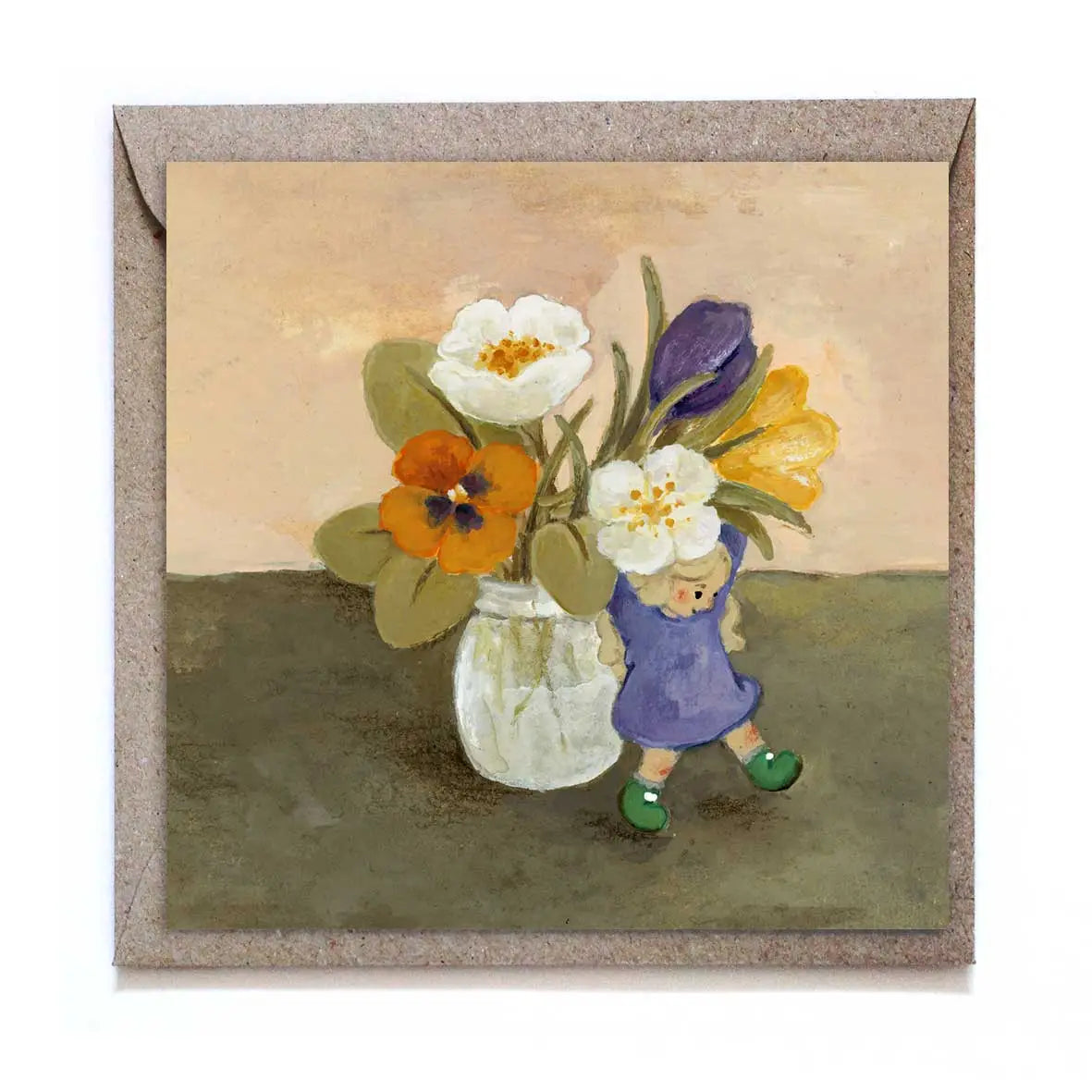 Håndplukket blomster - kort