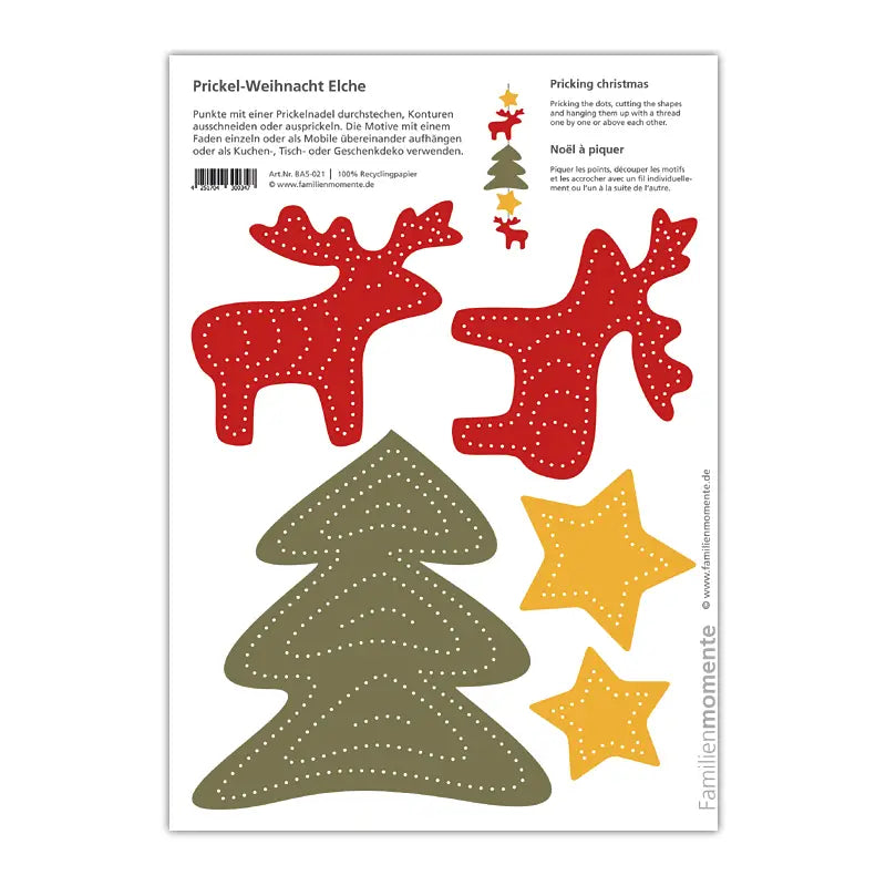 Enkeltvis mønsterark til prikksett (4 for 3 på enkle ark)