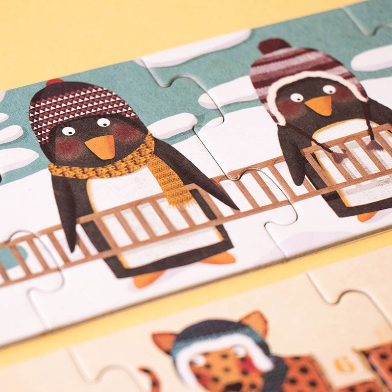 10 Pingviner - puslespill 3+