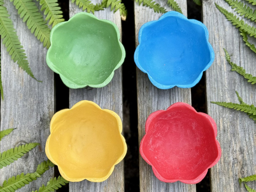 Blomsterskåler til lek(holdbar steinblanding)