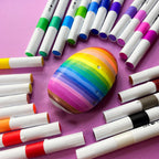 Vannbasert akryltusjer Klassiske farger - sett med 24