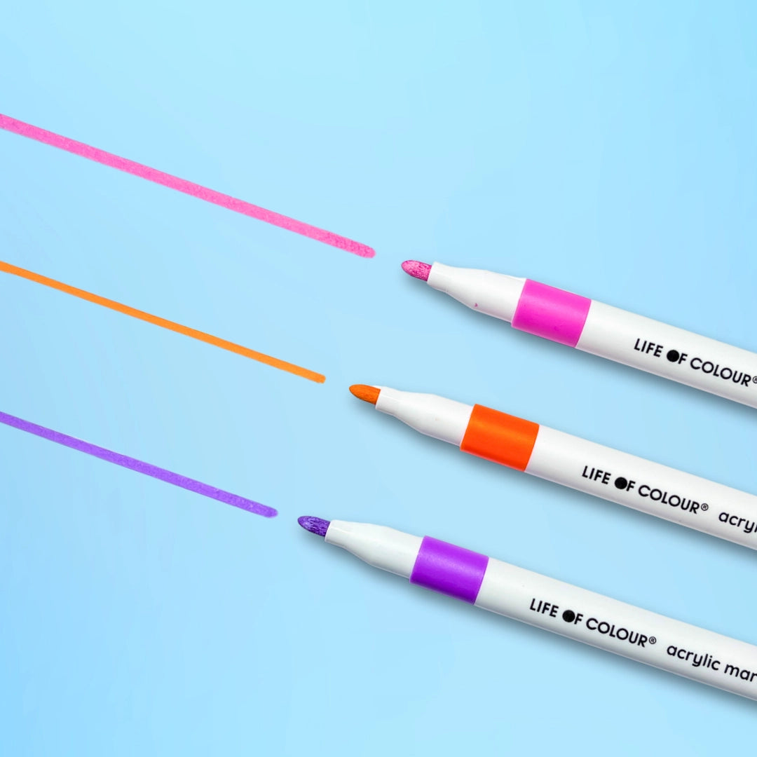 Vannbaserte akryltusjer Tutti Fruity - 24 farger