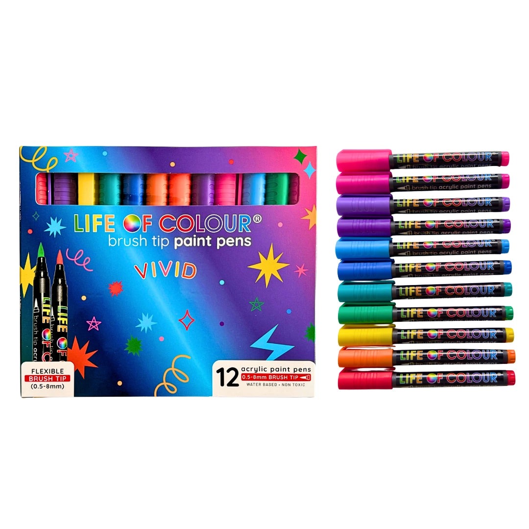 Vannbasert giftfri akryltusjer - Vivid